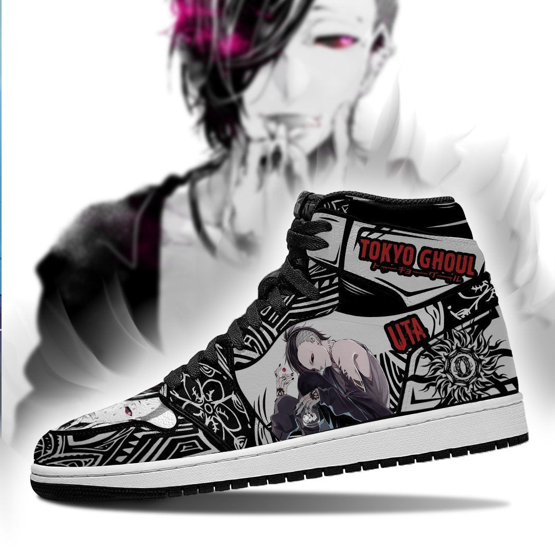 Tokyo Ghoul Uta JD1s Sneakers Tokyo Ghoul Anime Shoes, Air Jordan Hightop