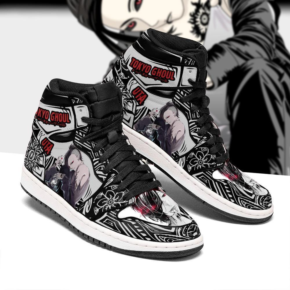 Tokyo Ghoul Uta JD1s Sneakers Tokyo Ghoul Anime Shoes, Air Jordan Hightop