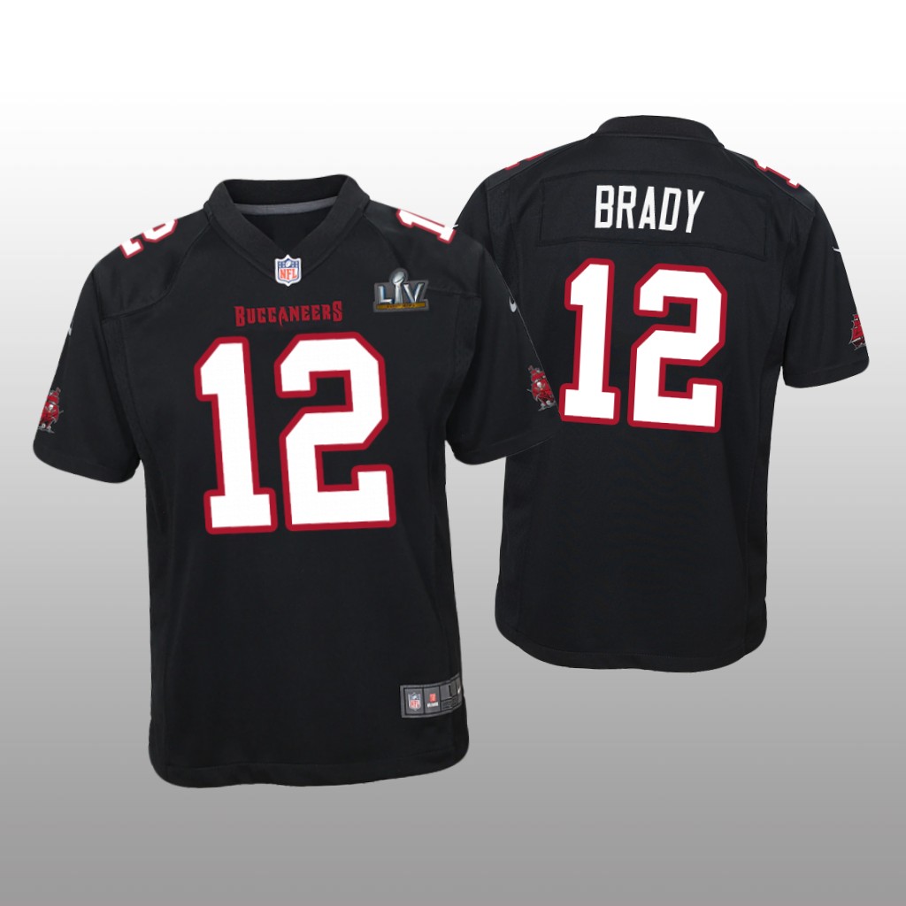 Tom Brady GOAT Black Game Fashion Jersey Super Bowl LV - Youth