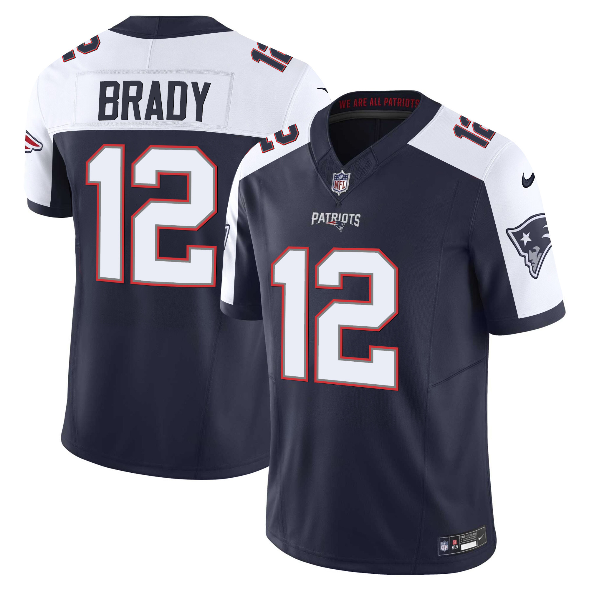 Tom Brady Men's New England Patriots Vapor Limited Alternate Jersey - All Stitched 