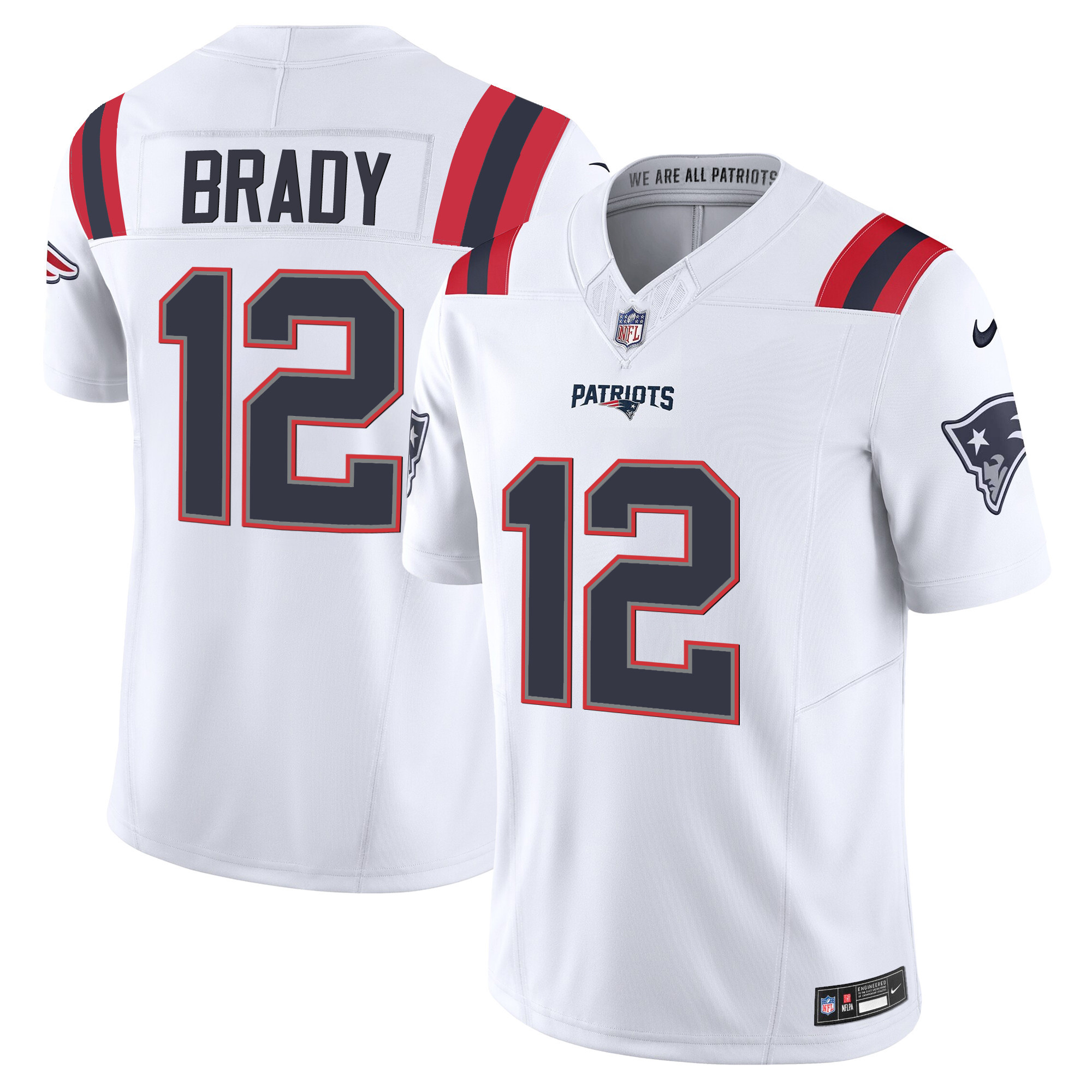 Tom Brady Men's New England Patriots Vapor Limited White Jersey - All Stitched 