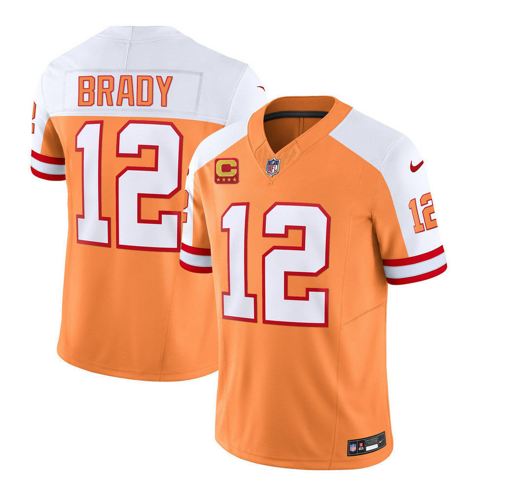 Tom Brady Men's Tampa Bay Buccaneers Throwback Limited Aternate Jersey - All Stitched 