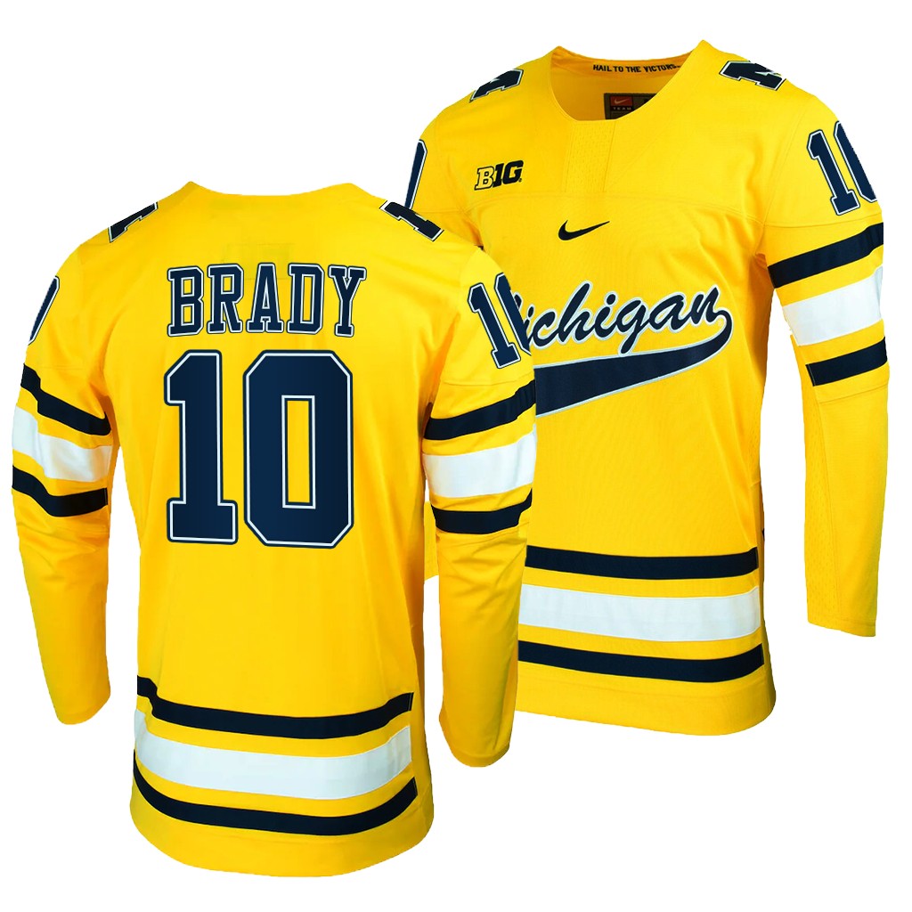 Tom Brady Michigan Wolverines Maize College Jersey Honorary Alumni