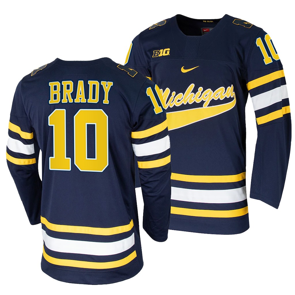 Tom Brady Michigan Wolverines Navy College Jersey Return New England