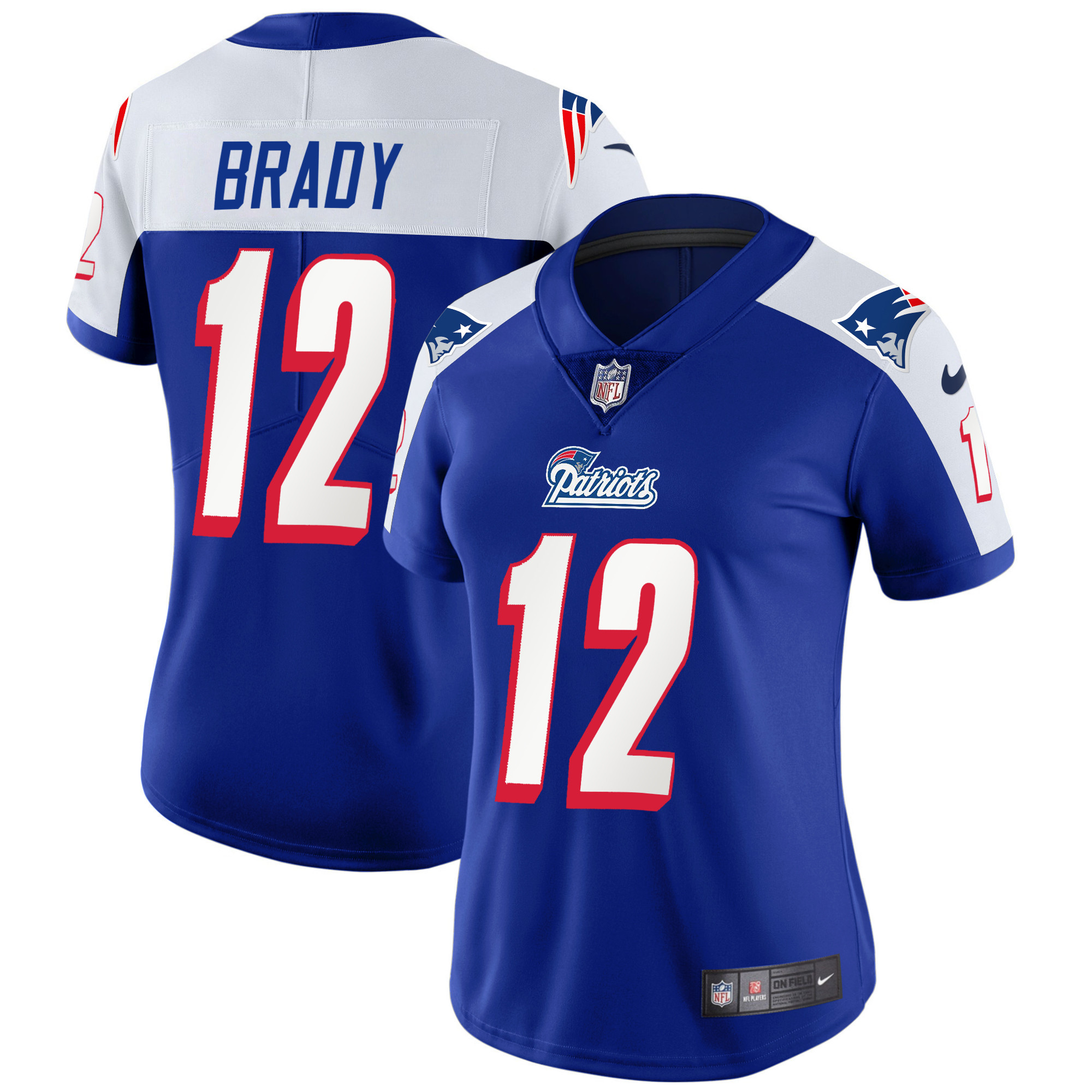 Tom Brady Women's New England Patriots 1996 Throwback Limited Vapor Alternate Jersey - All Stitched 