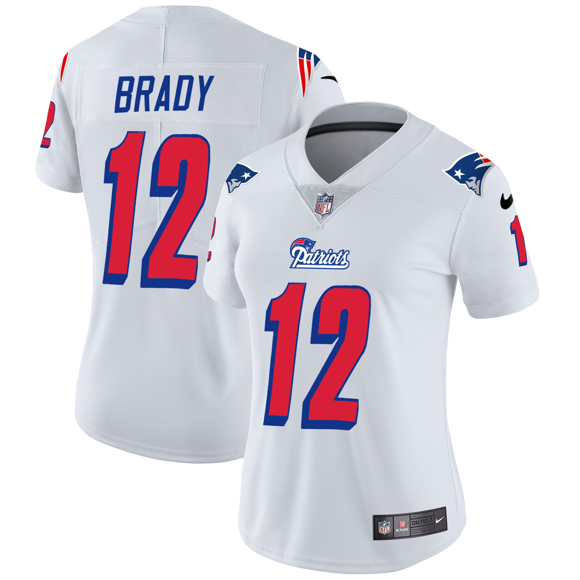 Tom Brady Women's New England Patriots 1996 Throwback Limited Vapor White Jersey - All Stitched 