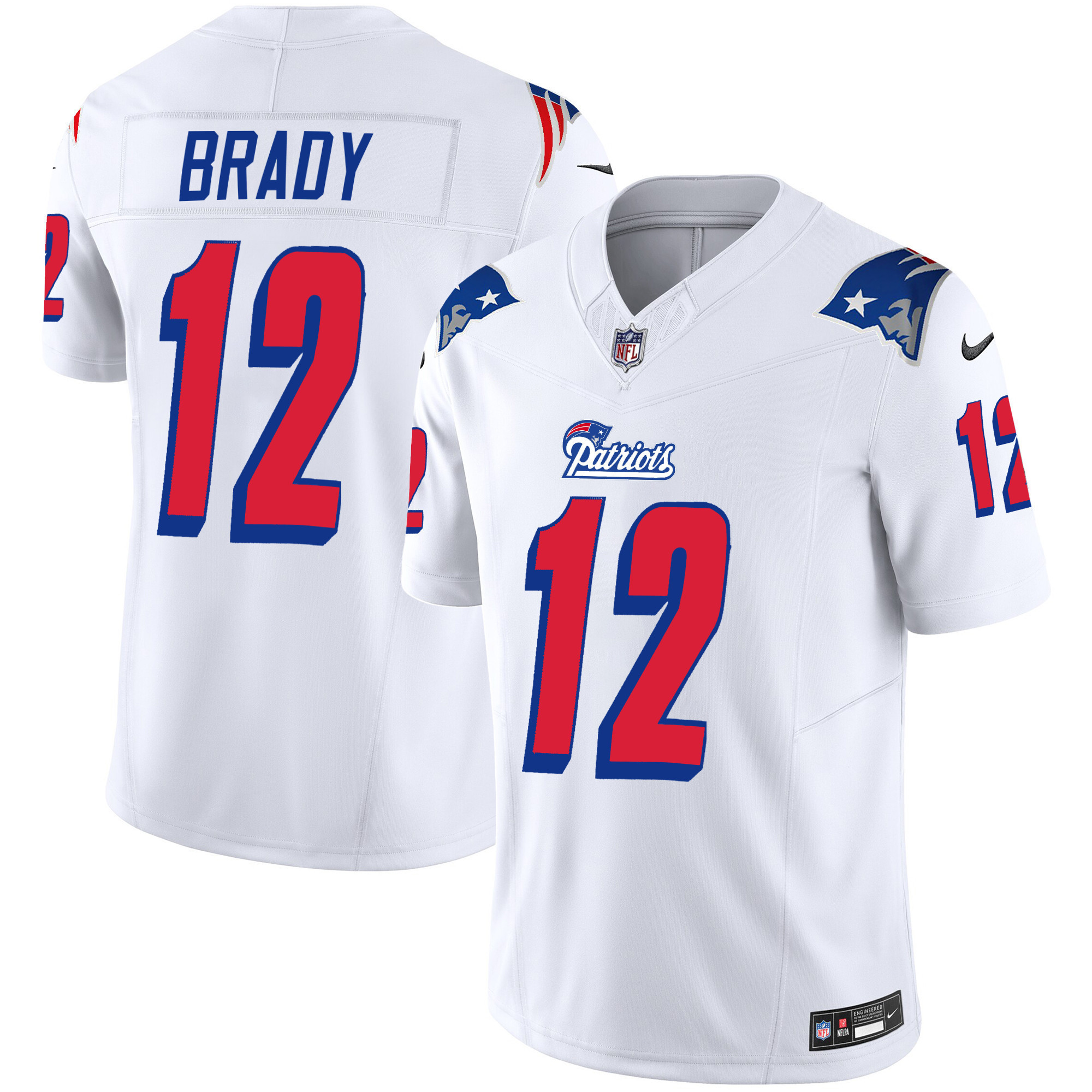 Tom Brady Youth's New England Patriots 1996 Throwback Limited Vapor White Jersey - All Stitched 