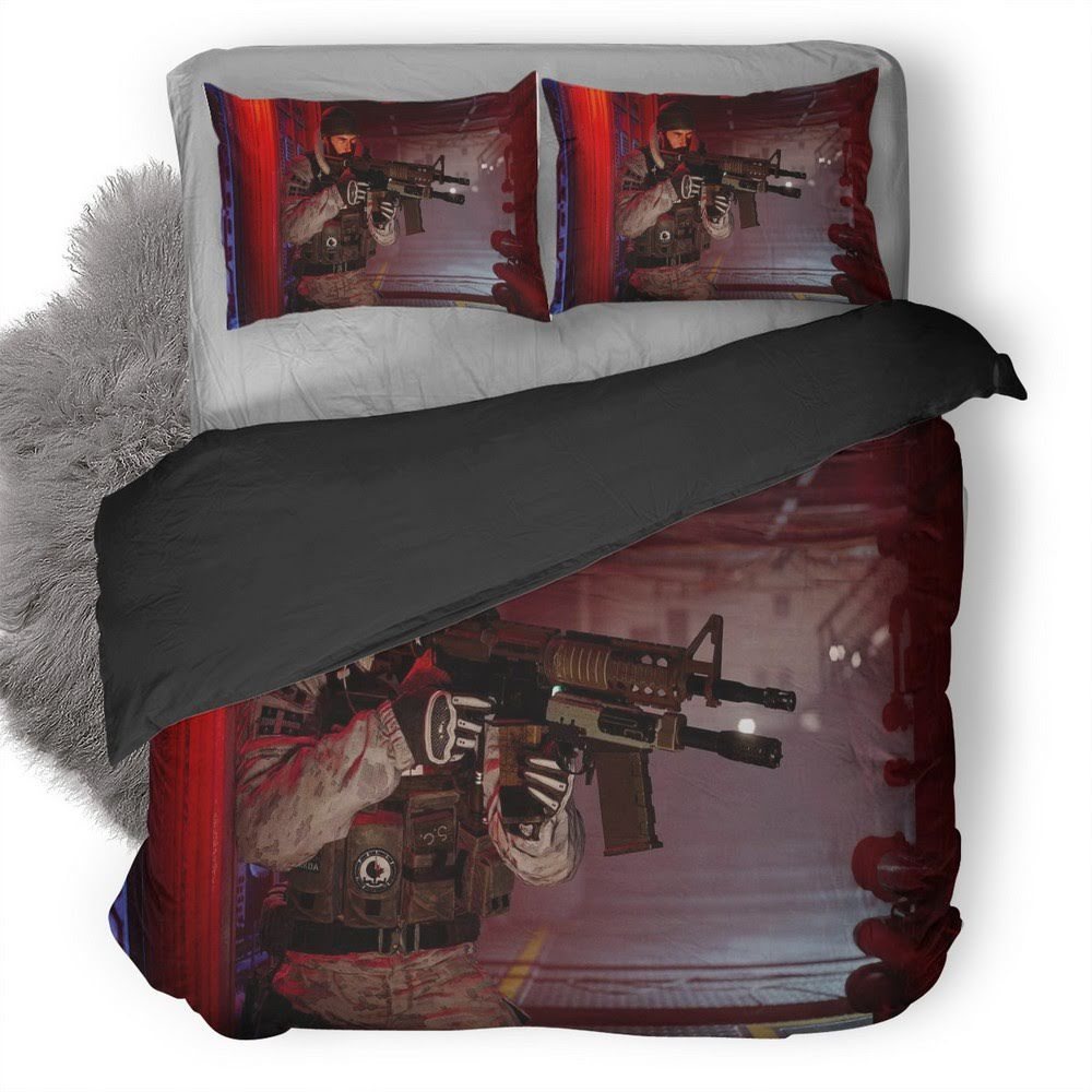 Tom Clancy’S Rainbow Six Siege Black Ice 3D Customized Duvet Cover Bedding Set