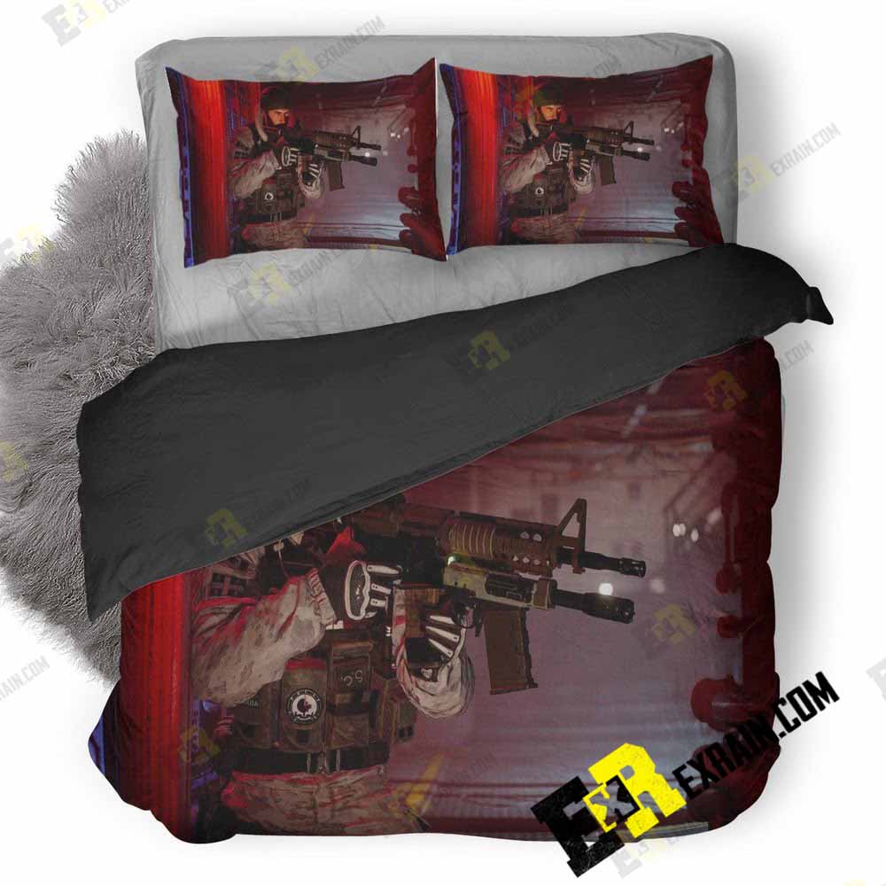 Tom Clancys Rainbow Six Siege Black Ice Game 3D Customized Duvet Cover Bedding Set