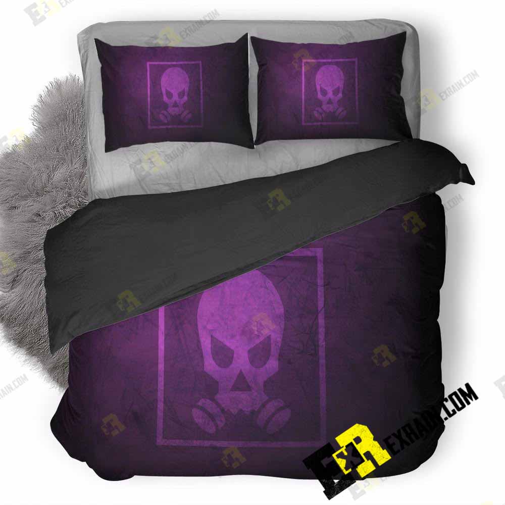 Tom Clancys Rainbow Six Siege Minimalist Smoke Skull 12K 3D Customized Duvet Cover Bedding Set