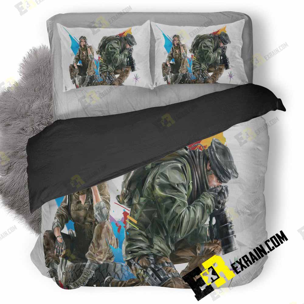 Tom Clancys Rainbow Six Siege Operation Burnt Key Art Xj 3D Customized Duvet Cover Bedding Set