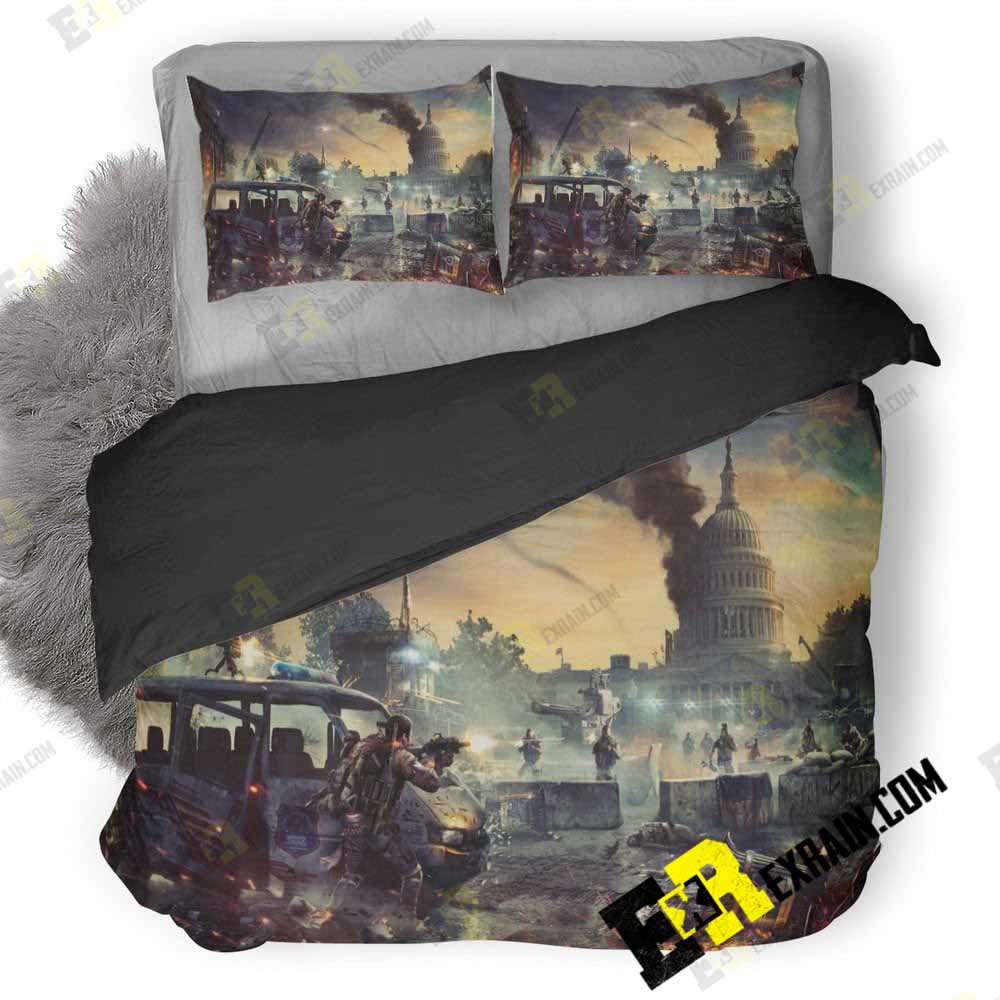 Tom Clancys The Division Video Game Lg 3D Customized Duvet Cover Bedding Set