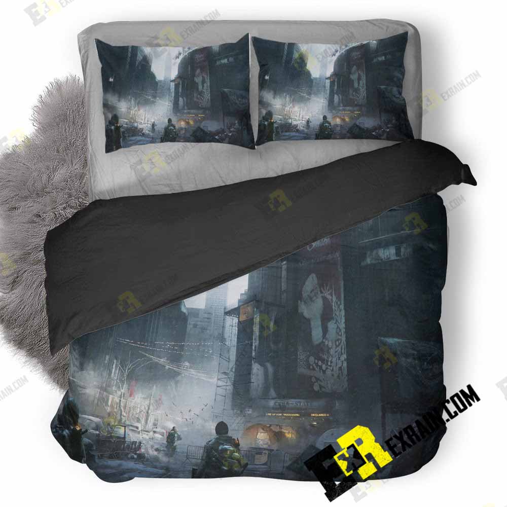 Tom Clanys The Divison Artwork Ap 3D Customized Duvet Cover Bedding Set