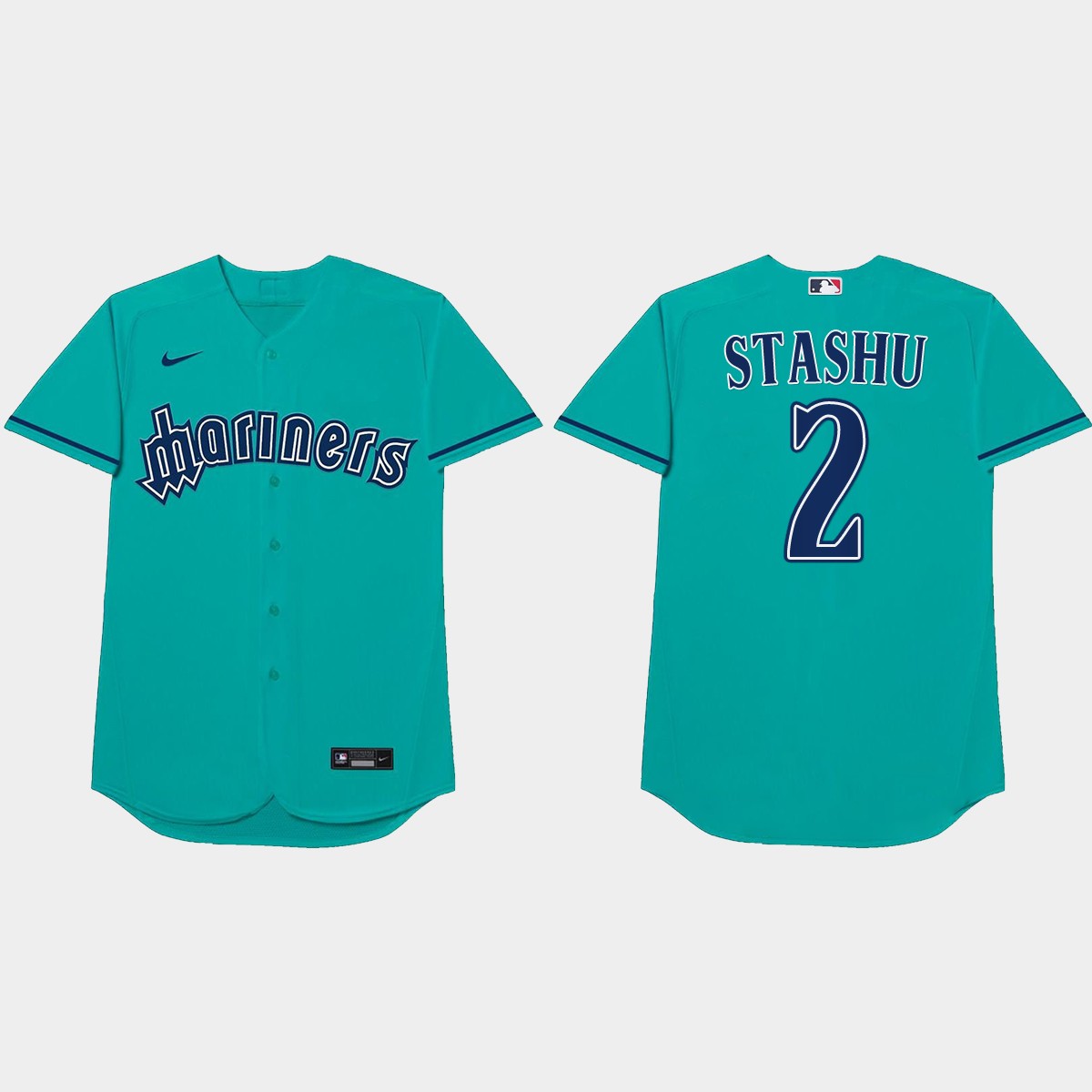 Tom Murphy Nickname Mariners 2021 Players' Weekend Stashu Jersey - Aqua