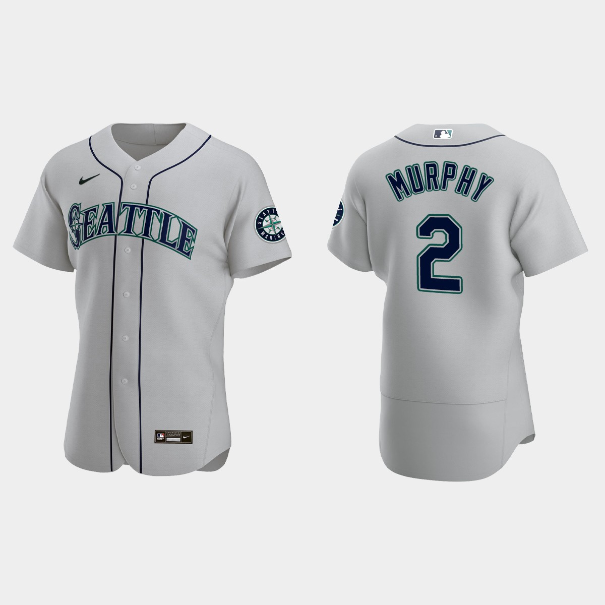 Tom Murphy Seattle Mariners Jersey - Gray