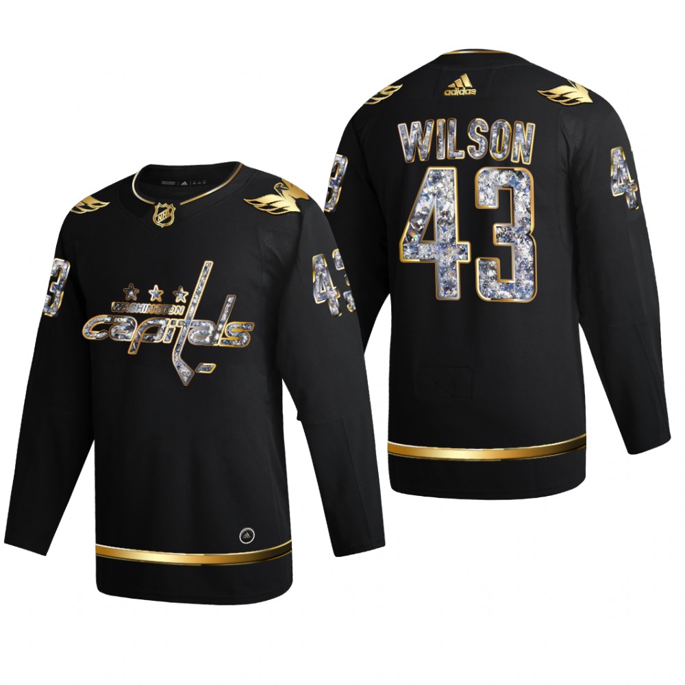 Tom Wilson #43 Washington Capitals 2022 Stanley Cup Playoffs Black Diamond Edition Jersey