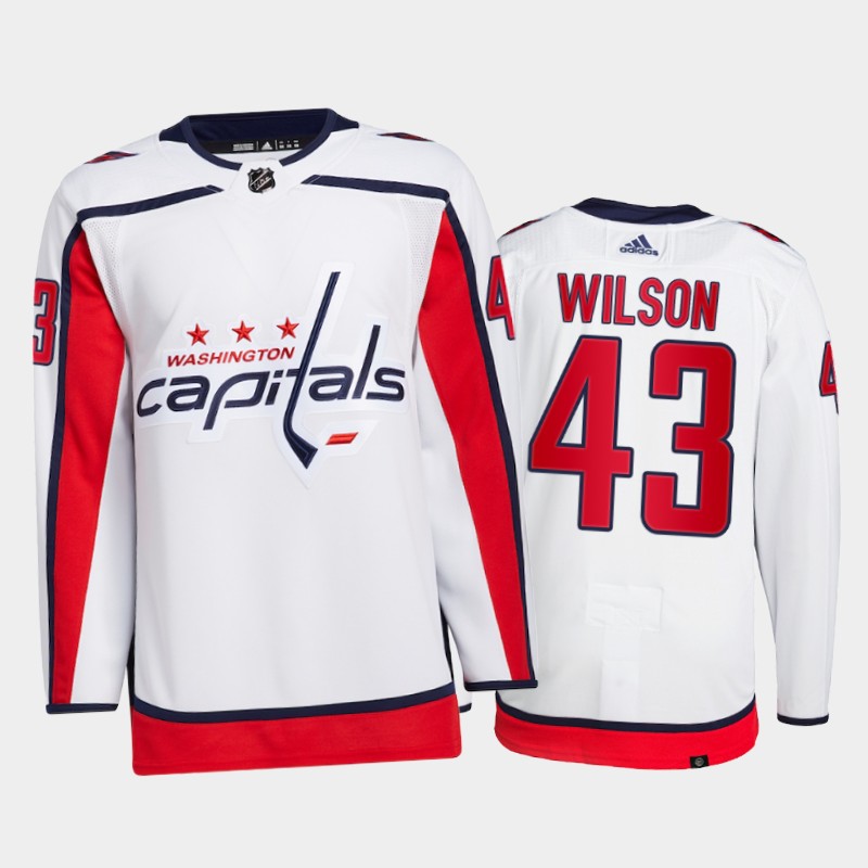 Tom Wilson Washington Capitals Primegreen Pro Jersey 2021-22 White #43 Away Uniform