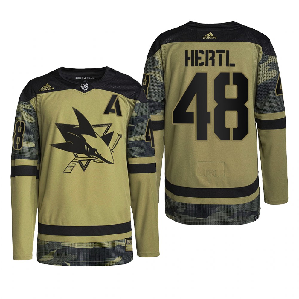 Tomas Hertl San Jose Sharks Military Appreciation Jersey Camo #48 Practice