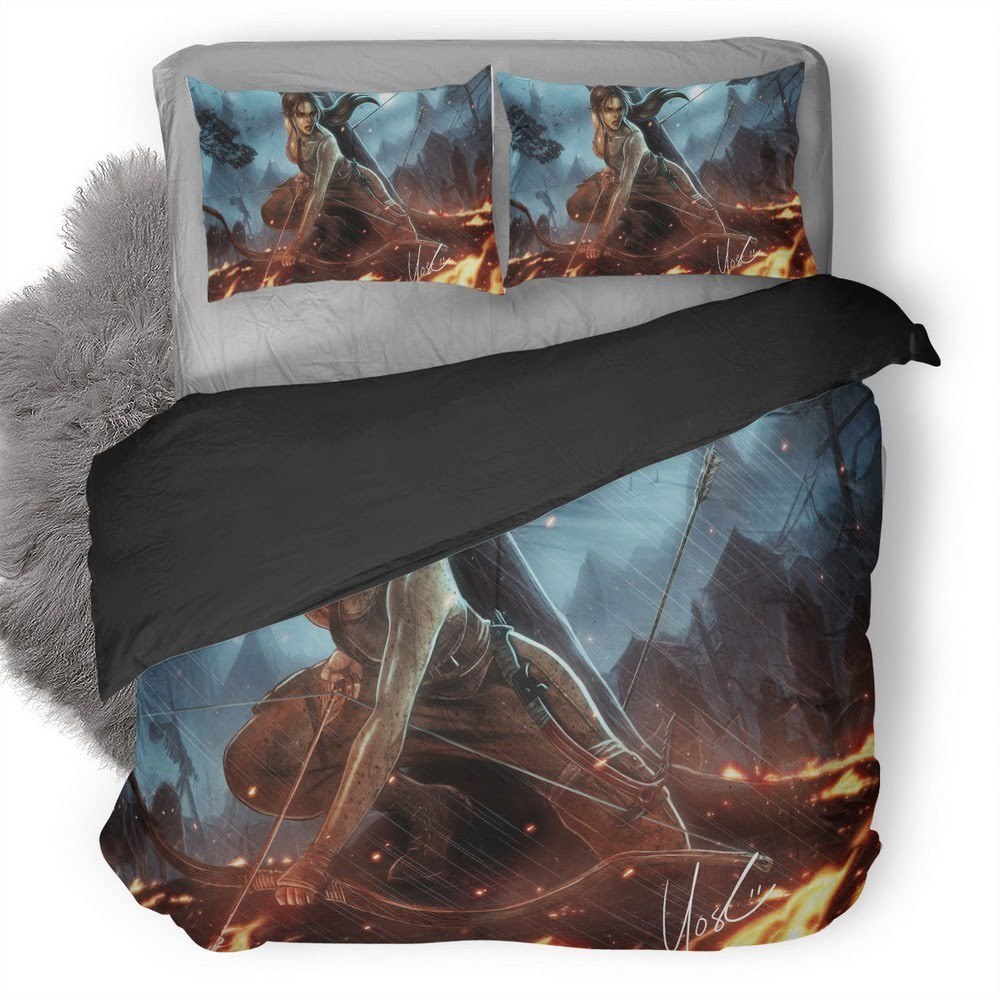Tomb Raider 11 3D Customized Duvet Cover Bedding Set