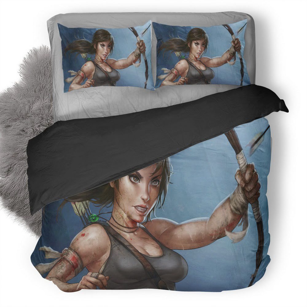 Tomb Raider 20 3D Customized Duvet Cover Bedding Set