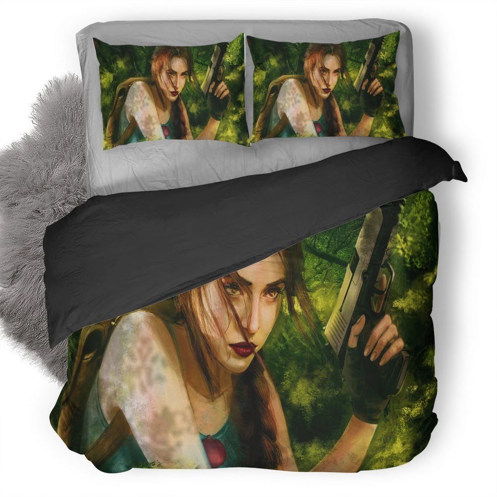 Tomb Raider 23 3D Customized Duvet Cover Bedding Set