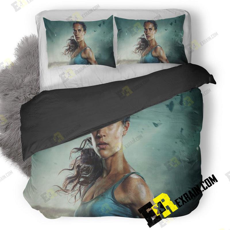 Tomb Raider Alicia Vikander 3D Customized Duvet Cover Bedding Set