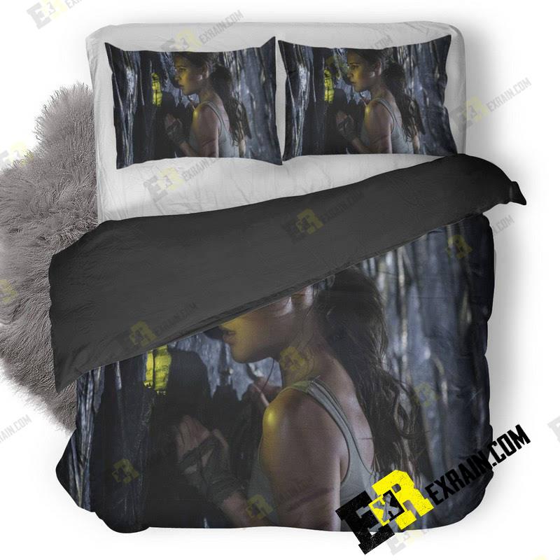 Tomb Raider Alicia Vikander 5K X6 3D Customized Duvet Cover Bedding Set