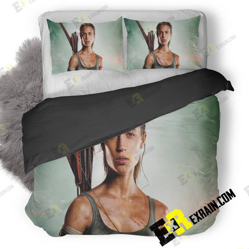 Tomb Raider Alicia Vikander Hd K9 3D Customized Duvet Cover Bedding Set