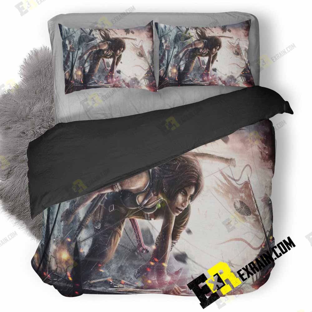 Tomb Raider Artwork Lj 3D Customized Duvet Cover Bedding Set
