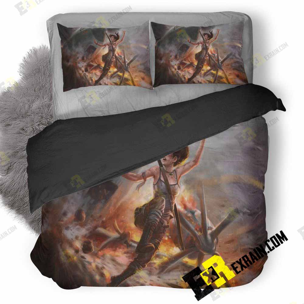 Tomb Raider Artwork Yo 3D Customized Duvet Cover Bedding Set
