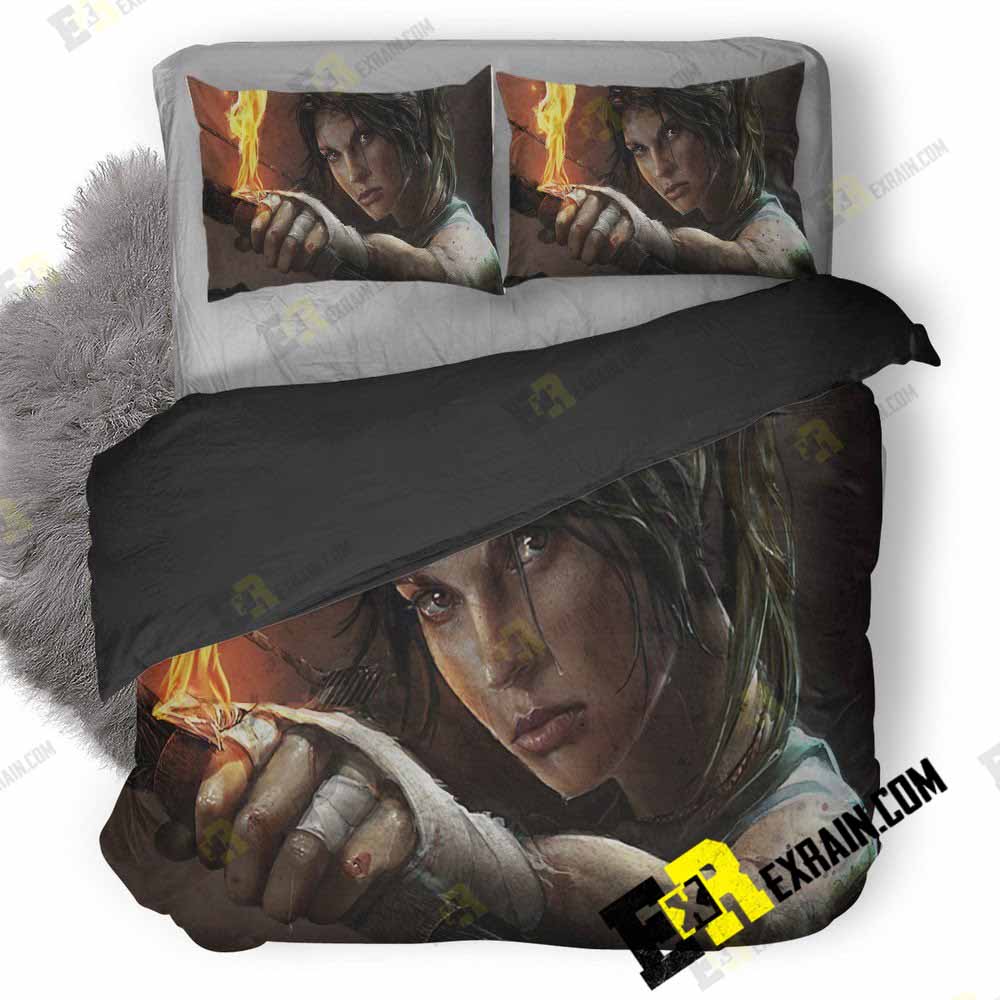 Tomb Raider Lara Croft Artwork 58 3D Customized Duvet Cover Bedding Set