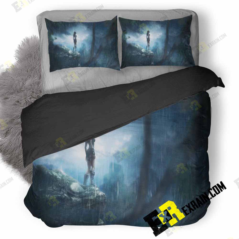 Tomb Raider Lara Croft Rain Game 3D Customized Duvet Cover Bedding Set