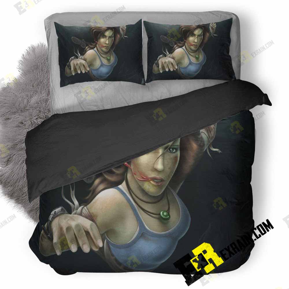 Tomb Raider Reborn Underwater Gu 3D Customized Duvet Cover Bedding Set