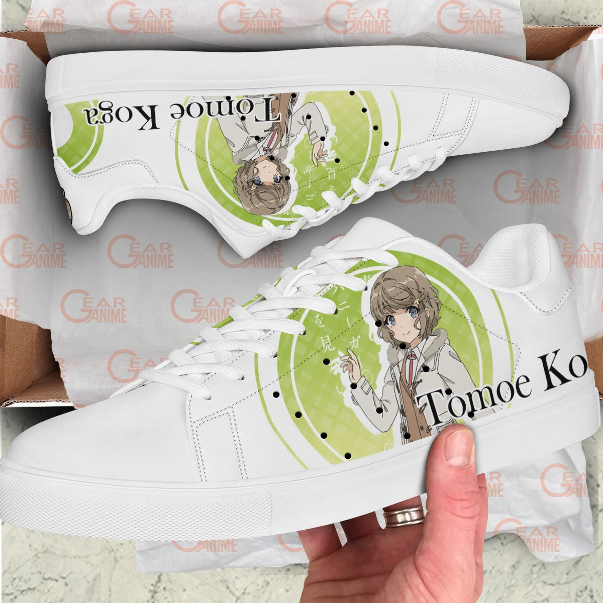 Tomoe Koga Skate Sneakers Custom Anime Bunny Girl Senpai Shoes