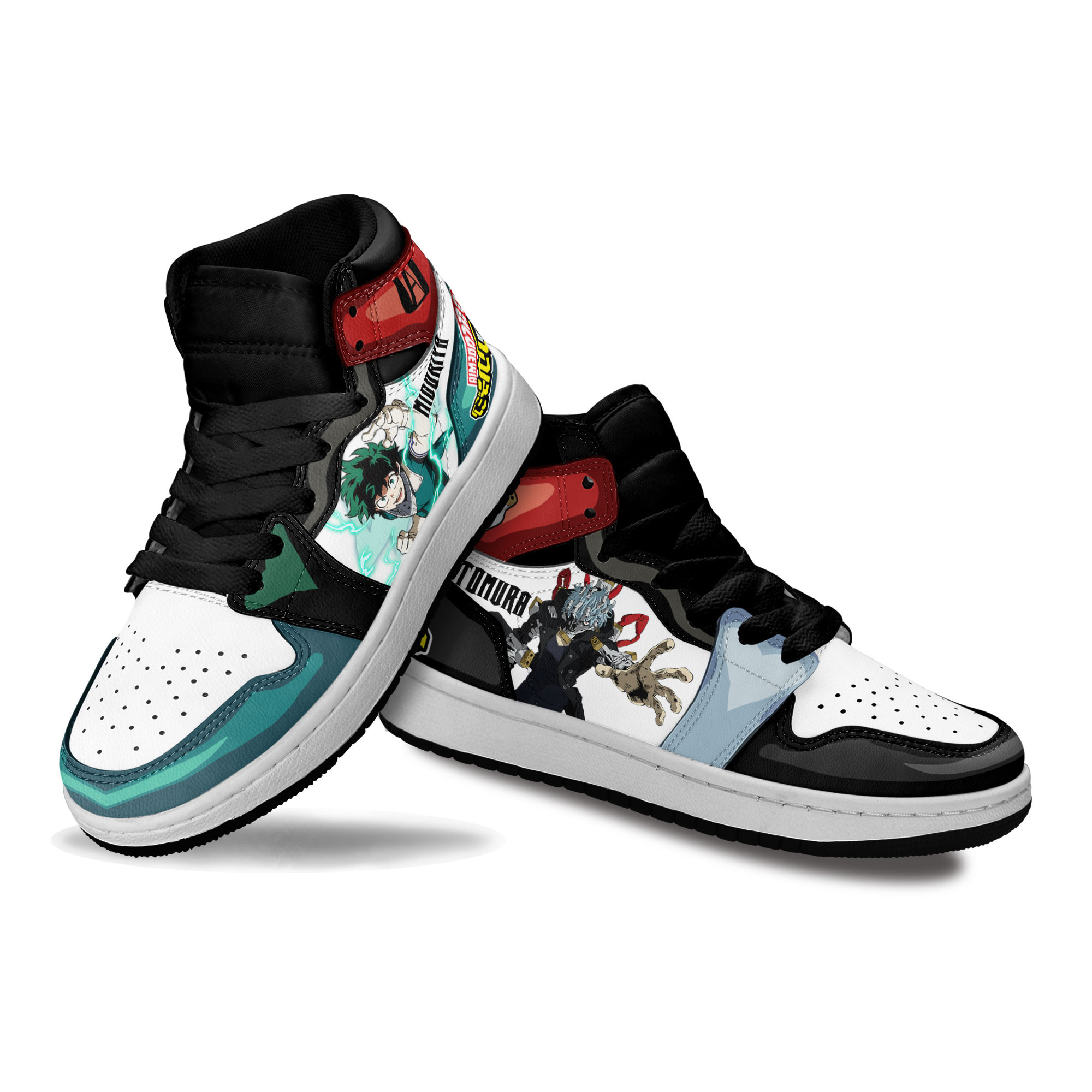 Tomura Shigaraki and Izuku Midoriya Kids Sneakers Custom My Hero Academia Anime Shoes For Kids