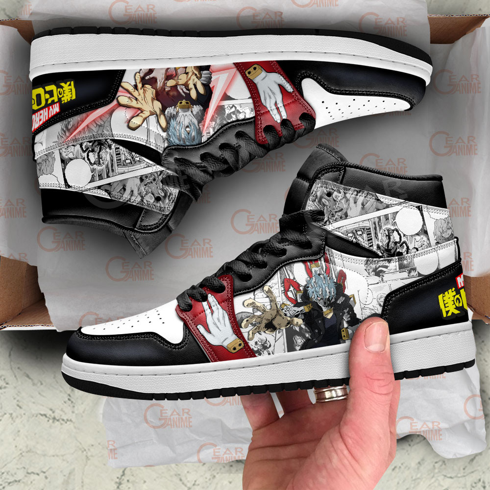Tomura Shigaraki JD1s Sneakers BNHA Manga Mixed Anime, Air Jordan Hightop
