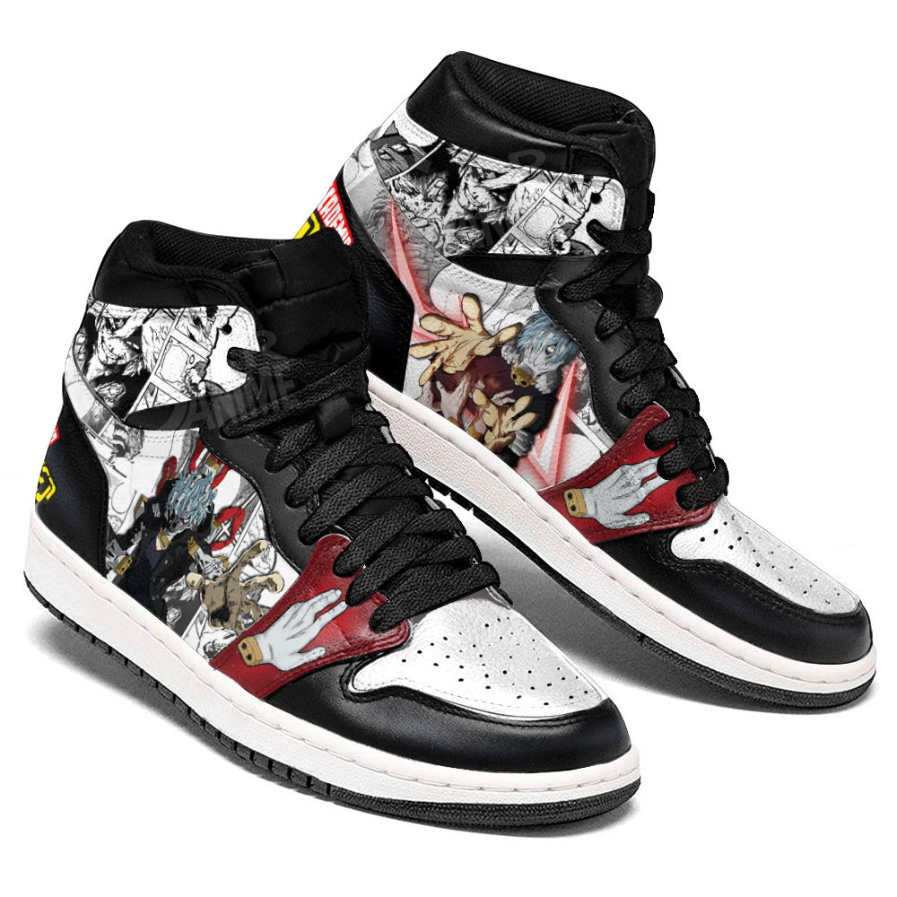 Tomura Shigaraki JD1s Sneakers BNHA Manga Mixed Anime, Air Jordan Hightop