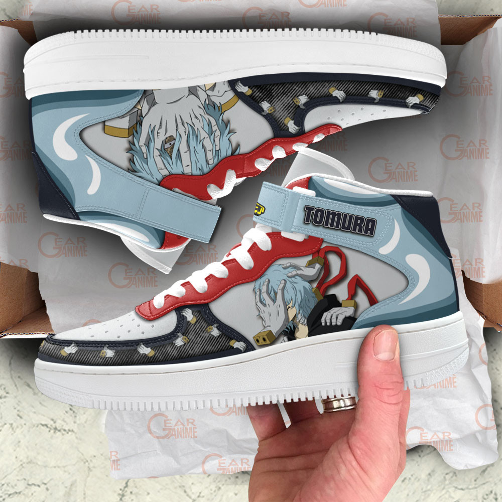 Tomura Shigaraki Sneakers Air Mid Custom My Hero Academia Anime Shoes