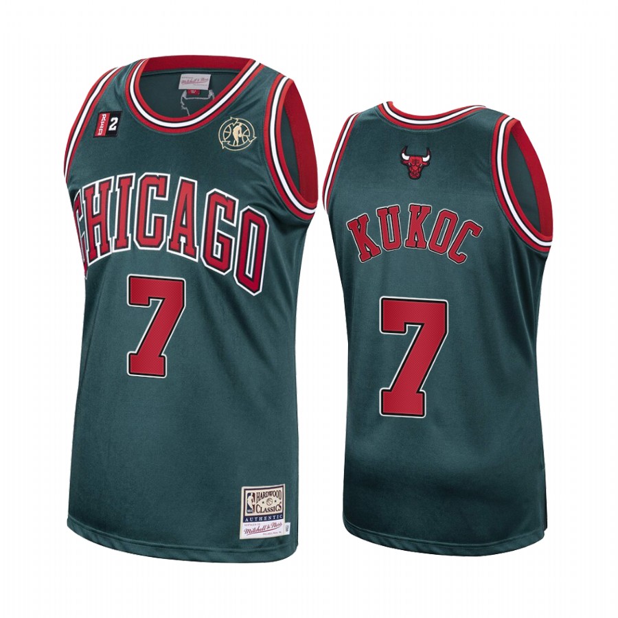 Toni Kukoc #7 Chicago Bulls Green Hardwood Classics Jersey