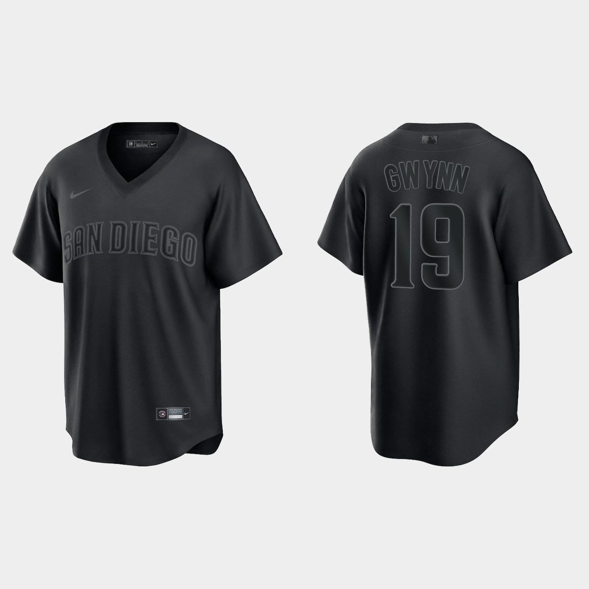 Tony Gwynn San Diego Padres Pitch Black Fashion Jersey - Black