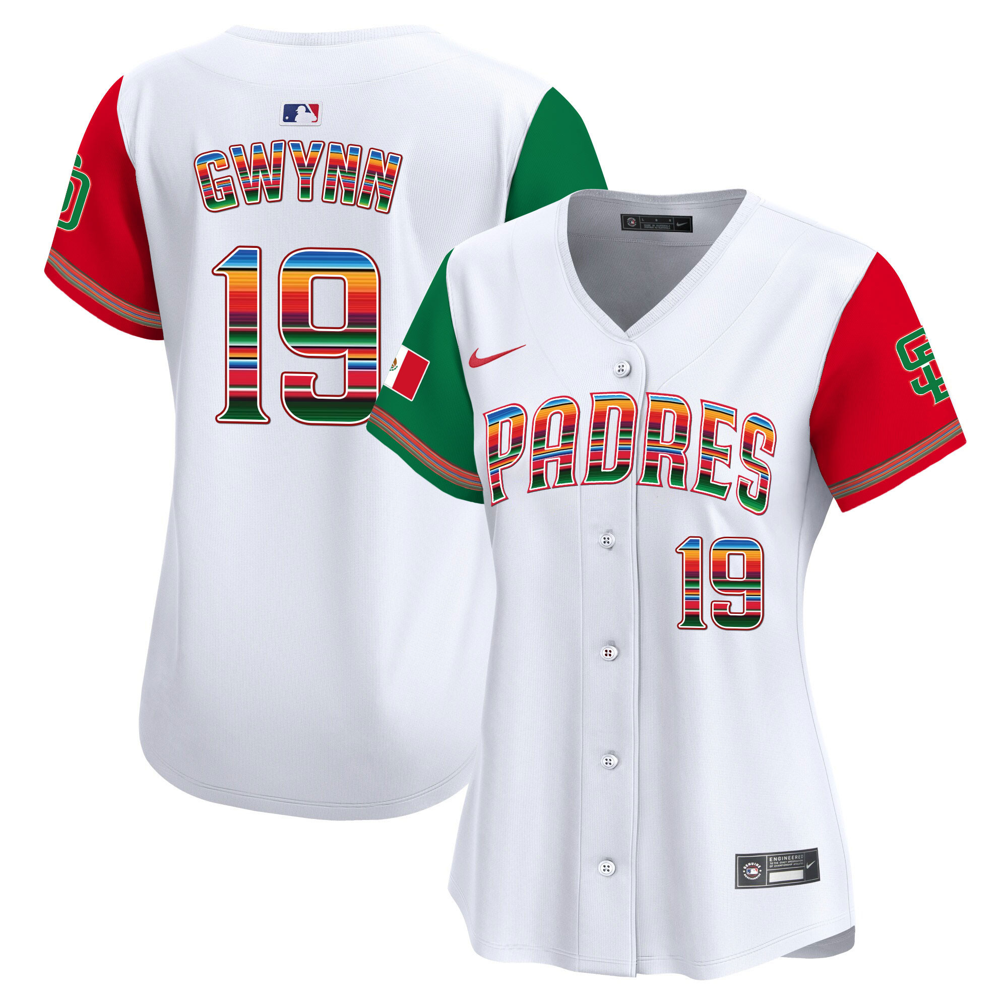 Tony Gwynn Women's San Diego Padres Mexico Premier Limited Color Sleeves Jersey - All Stitched