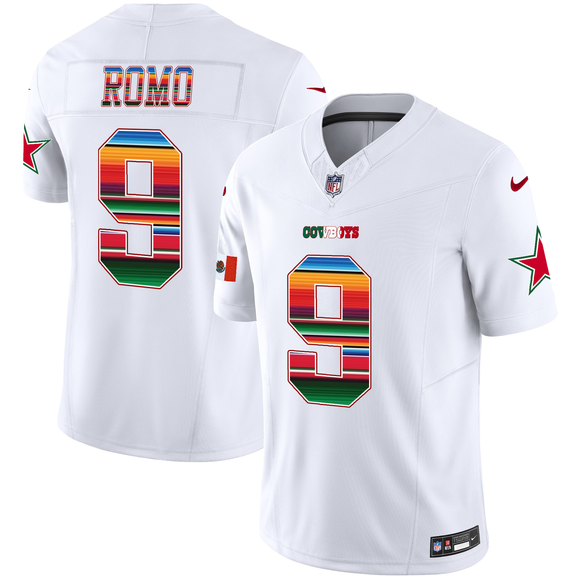 Tony Romo Men's Dallas Cowboys Mexico Vapor Limited White Jersey - All Stitched 
