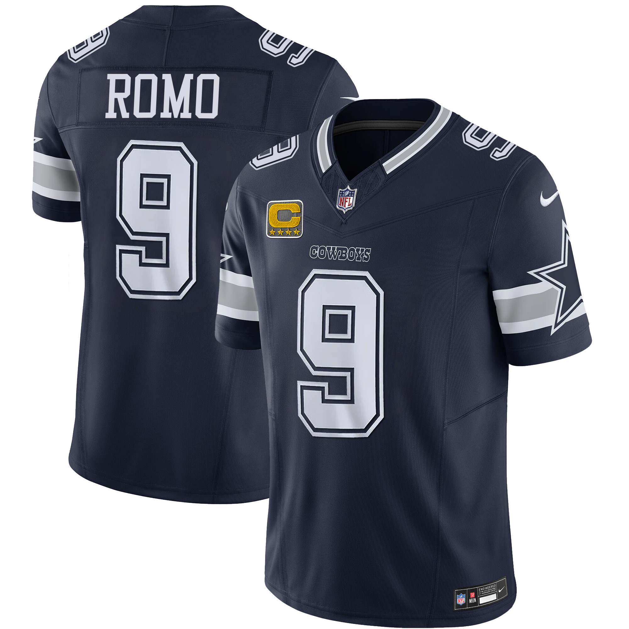 Tony Romo Men's Dallas Cowboys Vapor Limited Navy Jersey - All Stitched 