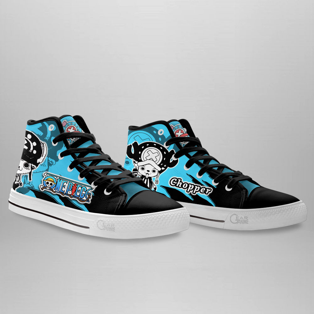 Tony Tony Chopper High Top Shoes One Piece Custom Anime Sneakers Mix Manga