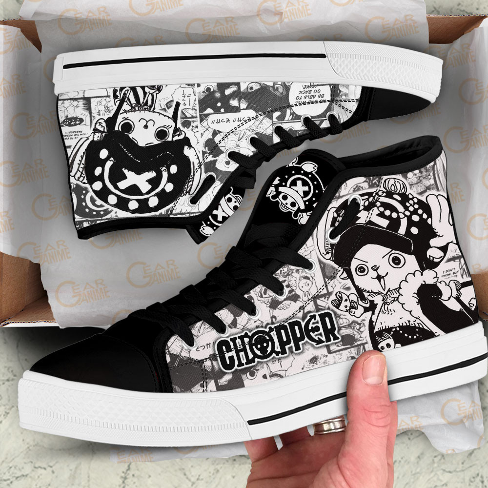 Tony Tony Chopper High Top Shoes One Piece Custom Manga Sneakers