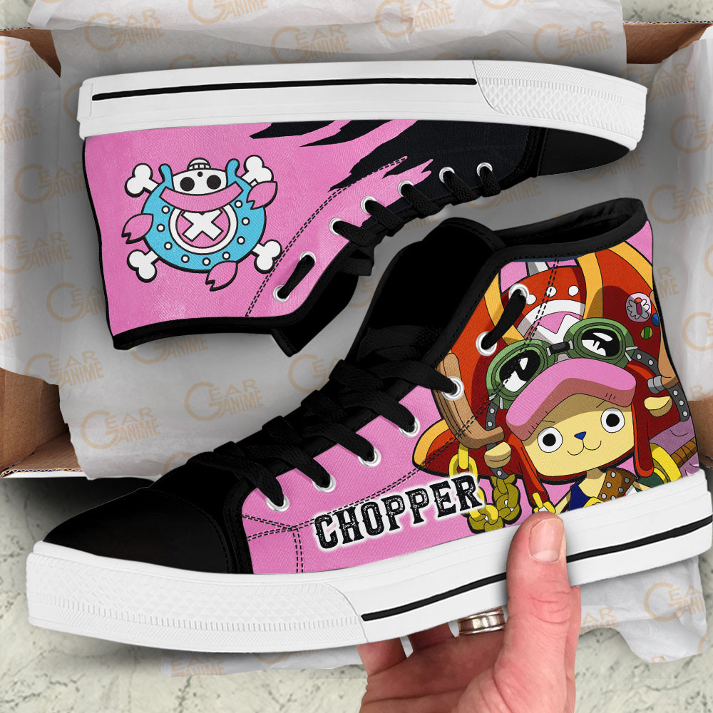 Tony Tony Chopper High Top Shoes One Piece Red Custom Anime Sneakers