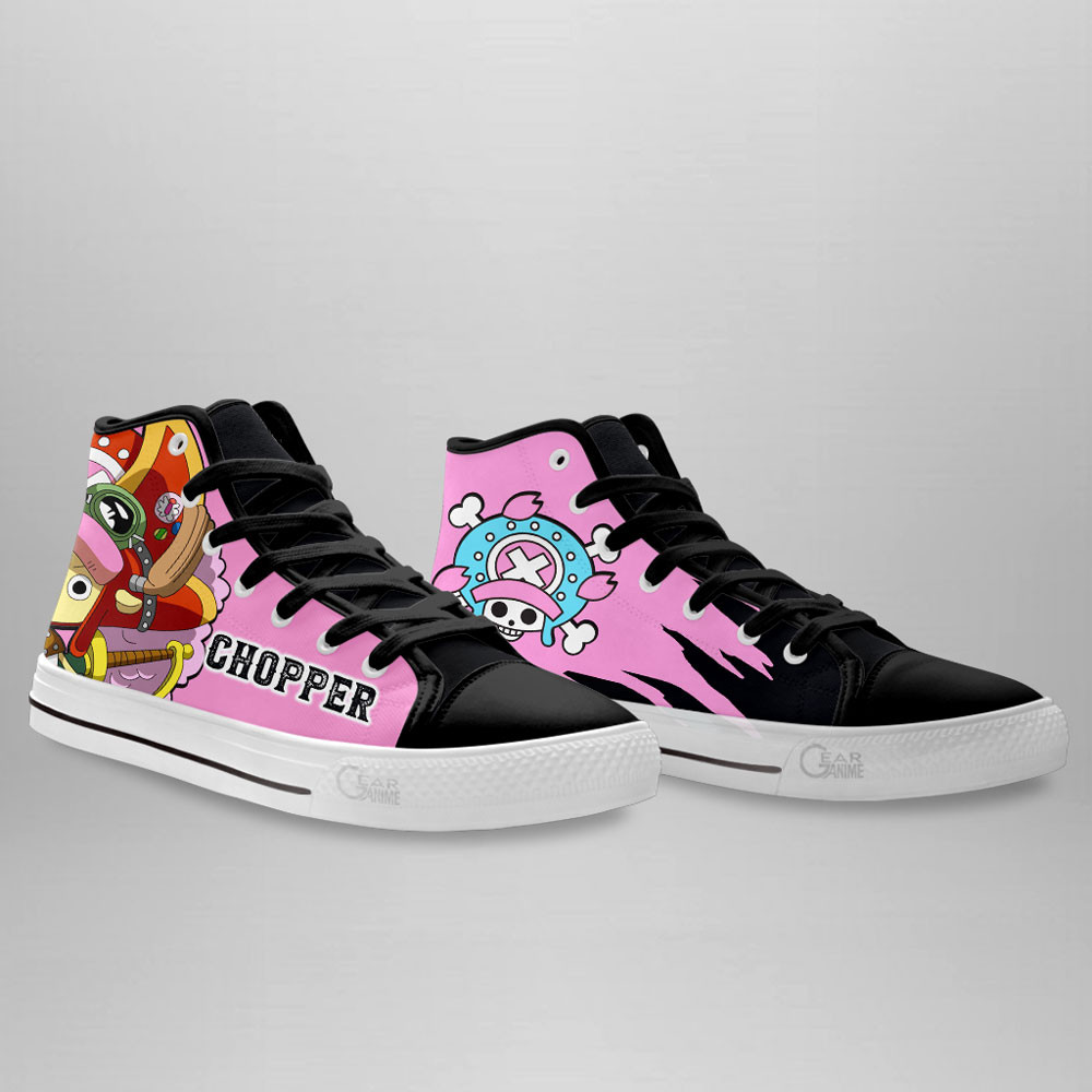 Tony Tony Chopper High Top Shoes One Piece Red Custom Anime Sneakers
