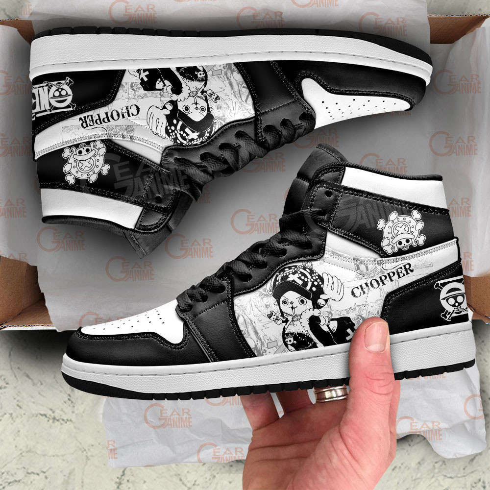 Tony Tony Chopper JD1s Sneakers One Piece Shoes Manga Style, Air Jordan Hightop