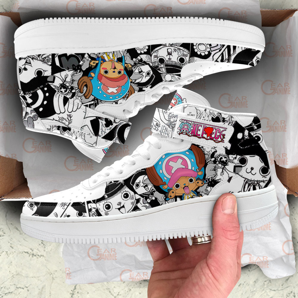 Tony Tony Chopper Sneakers Air Mid One Piece Custom Anime Shoes Mix Manga