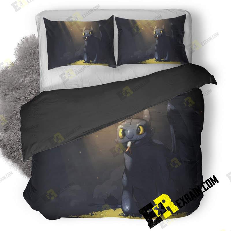 Toothless Amazing Art Qhd 3D Customized Duvet Cover Bedding Set